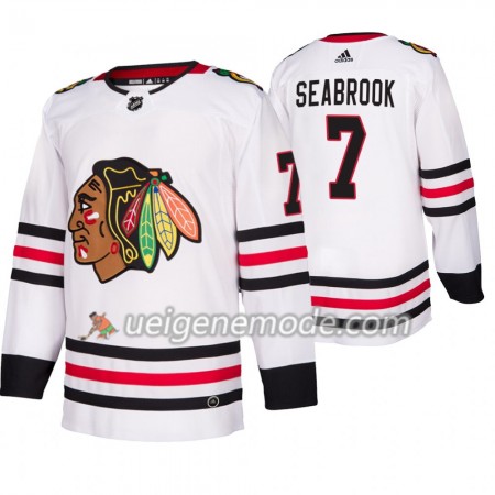 Herren Eishockey Chicago Blackhawks Trikot Brent Seabrook 7 Adidas 2019-2020 Weiß Authentic